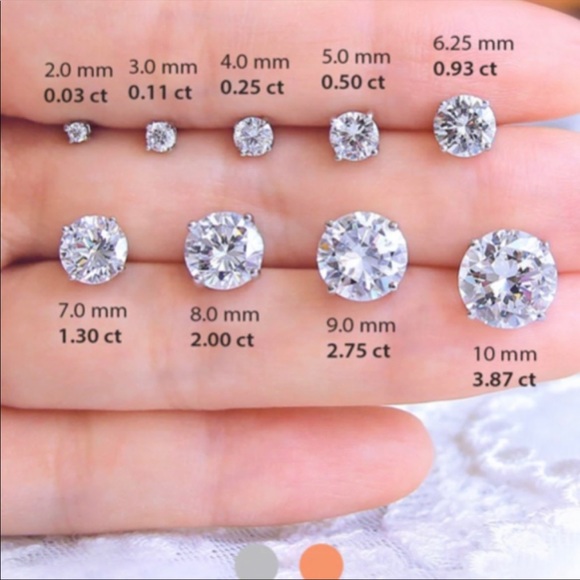 💖 Hypoallergenic Stainless Steel Crystal Earrings 6mm NEW - Picture 5 of 7